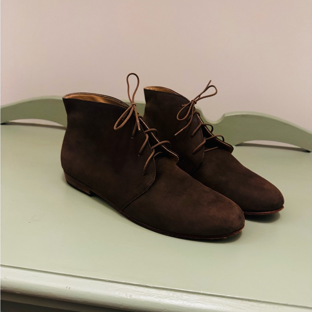 Nisolo Women’s Brown Harper Chukka Lace-Up Ankle Boots Size 9